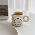 Speckled Cartoon Puppy Ceramic Mug