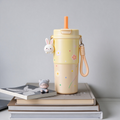 Yellow Flower Bunny Charm Insulated Cup