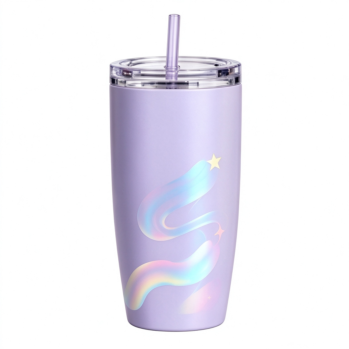 Purple Rainbow Star Insulated Tumbler