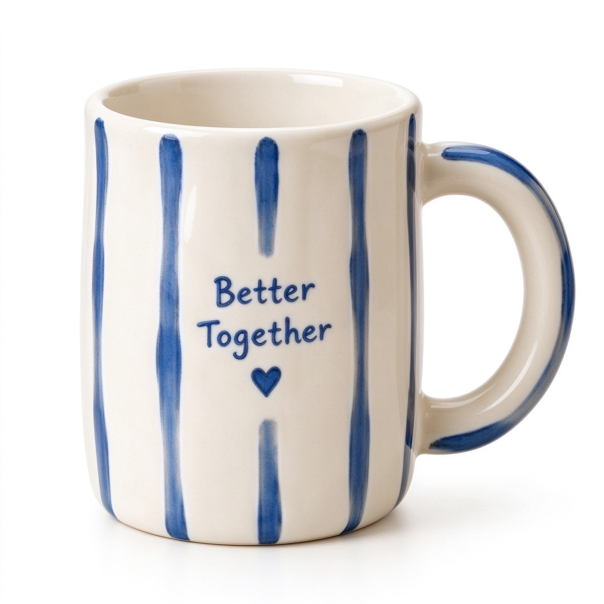 Better Together Blue Striped Ceramic Mug